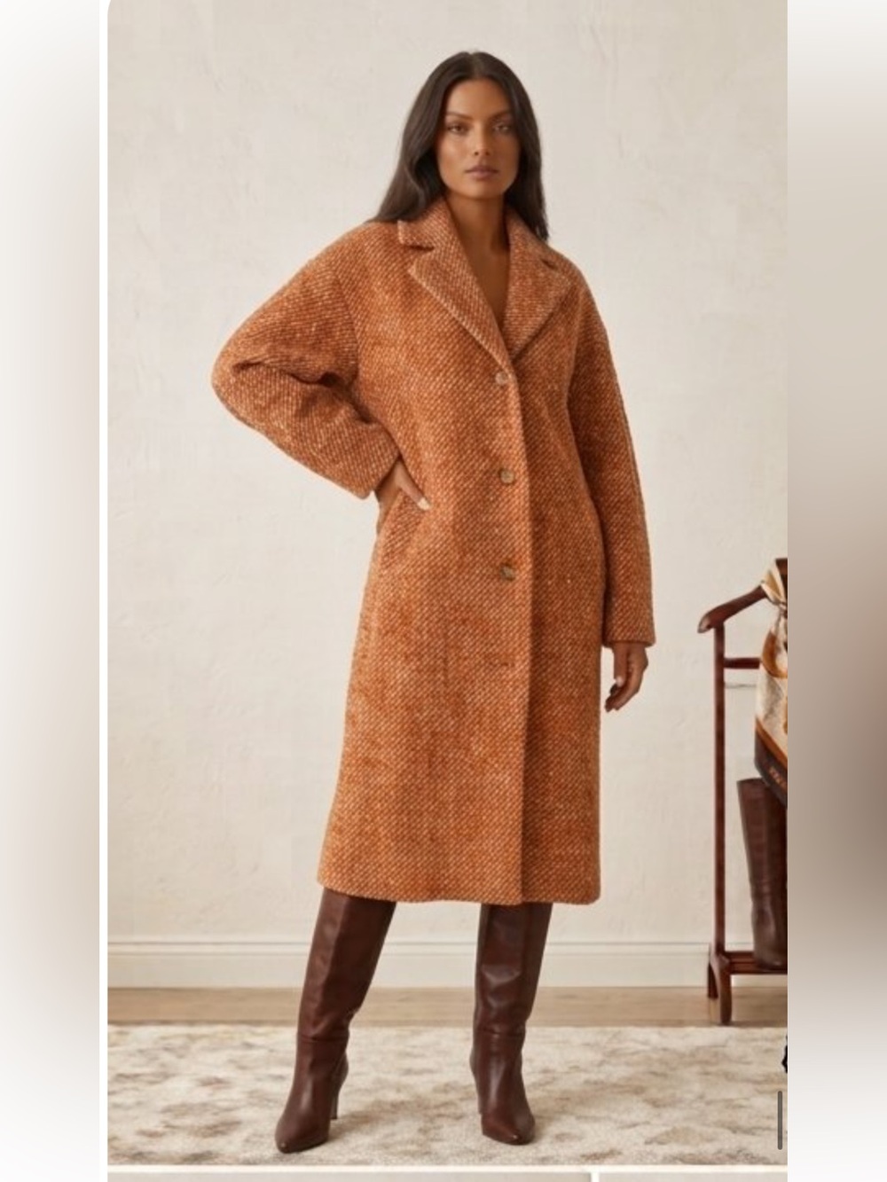 🍁ULLA JOHNSON Luxury Alpaca Wool Lana coat in Bronzite - RARE - Picture 7 of 13